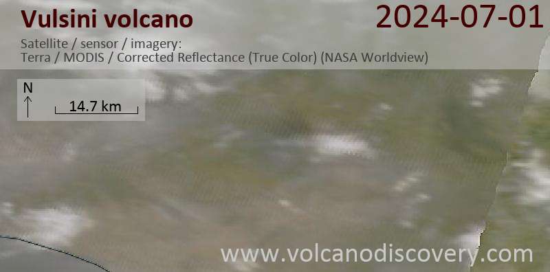 Vulsini satellite image Terra (NASA)