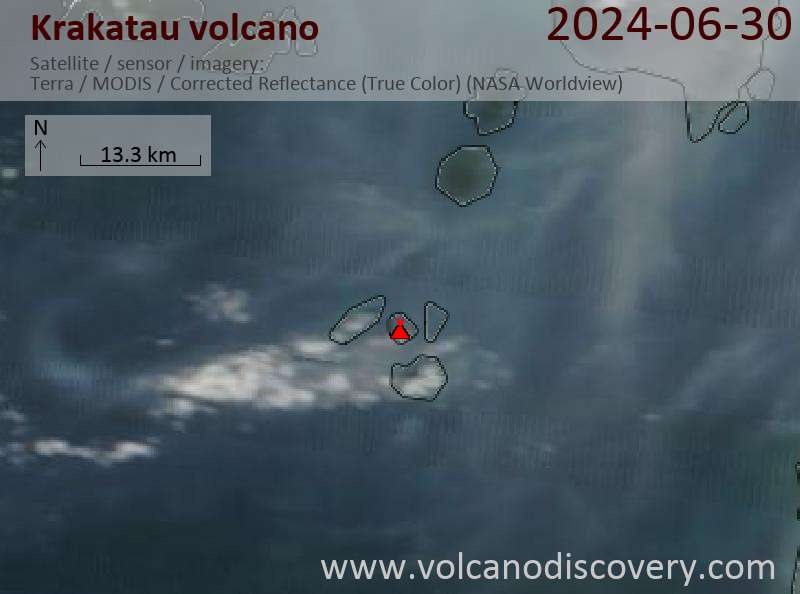 krakatau satellite image Terra (NASA)