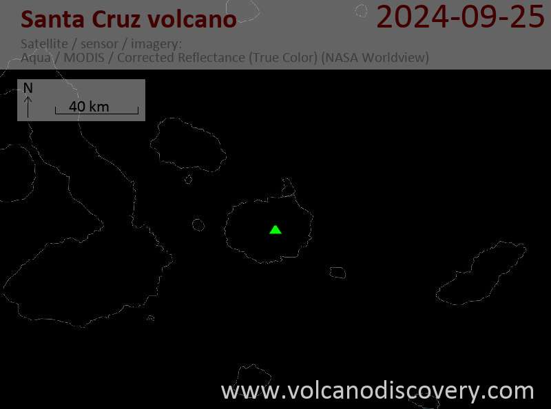 Latest Satellite Images of Santa Cruz Volcano | VolcanoDiscovery