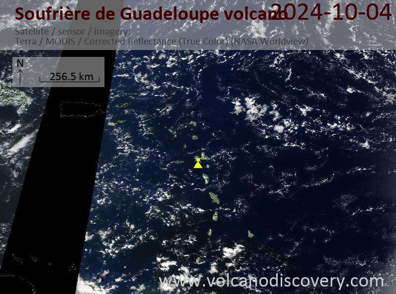 Latest Satellite Images Of Soufriere De Guadeloupe Volcano Volcanodiscovery