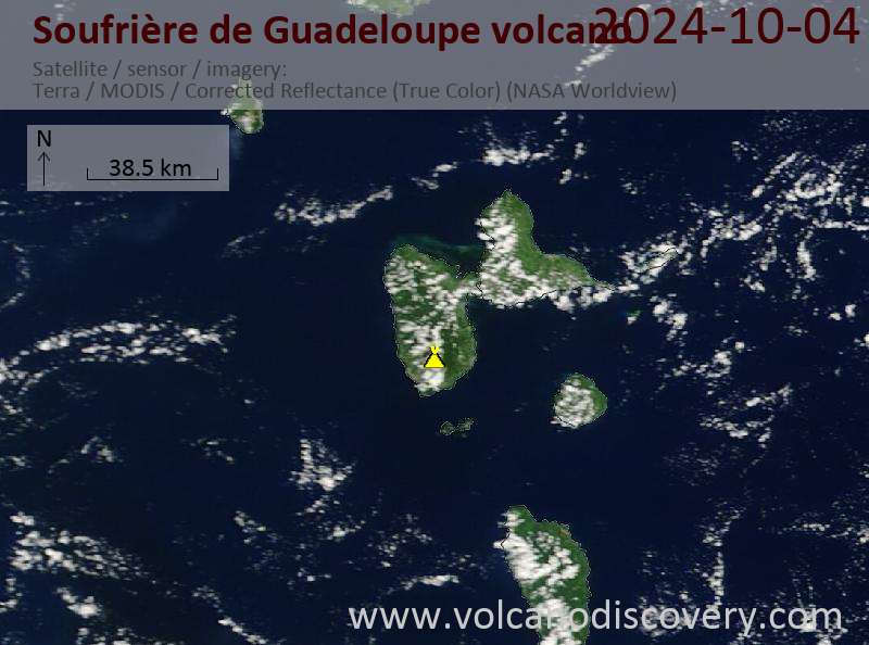 Latest Satellite Images Of Soufriere De Guadeloupe Volcano Volcanodiscovery